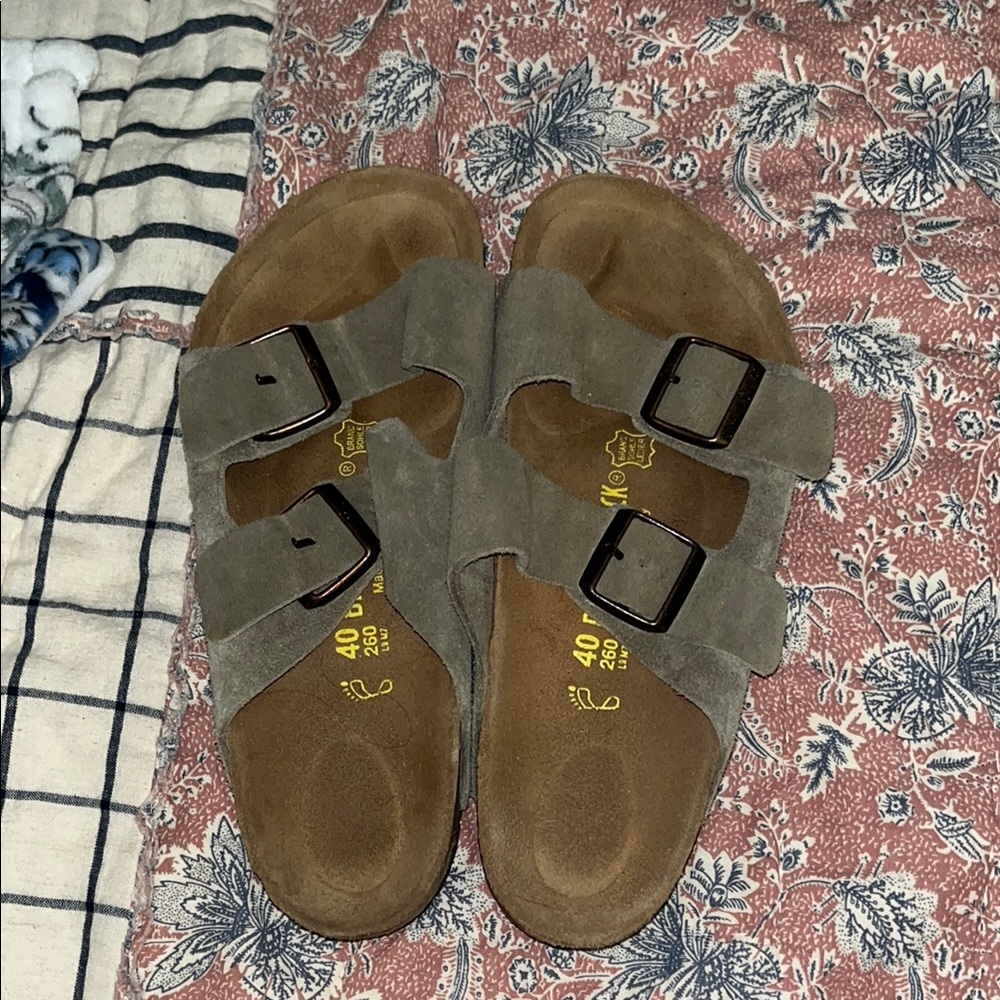 Birkenstock Olive Suede Sandals